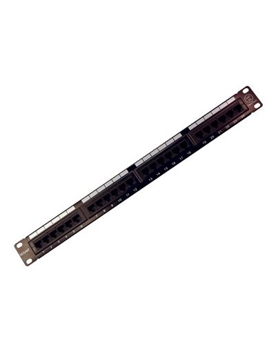 Коммутационная панель, 19", 1U, 24 порта RJ-45, категория 5e, UTP неэкранированная, черная Rexant (04-0021): Патч-панель 19" в Сочи