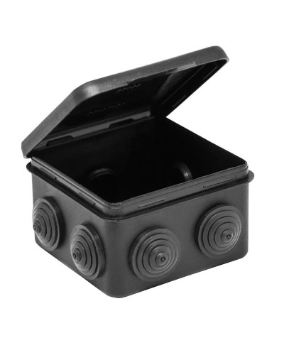Коробка TYCO ОП 80х80х50мм откидная крышка УХЛ1 IP54 черный (67040МЧ). Коробка распределительная. RuVinil в Сочи