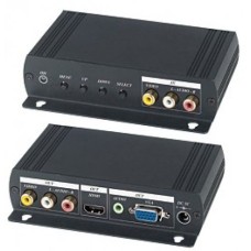 AD001HH. Преобразователь композитного видео и аудиосигналов в VGA и HDMI. SC&T