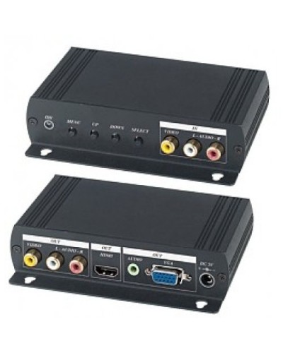 AD001HH. Преобразователь композитного видео и аудиосигналов в VGA и HDMI. SC&T в Сочи