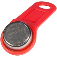 DS 1990А-F5 (красный). Ключ электронный Touch Memory с держателем. SLINEX