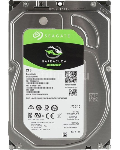 HDD 2000 GB (2 TB) SATA-III Barracuda (ST2000DM008). Жесткий диск (HDD) для видеонаблюдения. Seagate в Сочи