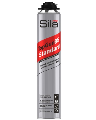 Пена монтажная Sila Pro TopGun 65 STANDARD, 850 мл. Пена монтажная профессиональная. Sila в Сочи
