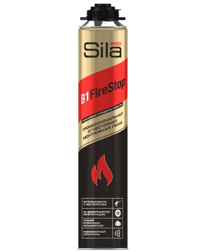 Пена огнестойкая Sila Pro B1 Firestop, 750 мл: Пена монтажная профессиональная в Сочи