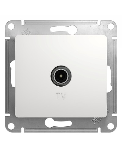 Glossa розетка TV антенна коннектор, 1-местная, скрытой установки, механизм, белый (GSL000193). Розетка TV антенна. Systeme Electric в Сочи