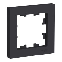 AtlasDesign рамка 1-постовая универсальная, карбон (ATN001001). Рамка универсальная. Systeme Electric