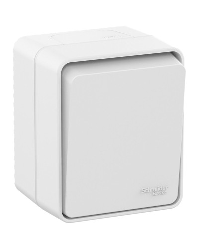 AtlasDesign PROFI54 выключатель 1-клавишный, открытой установки, белый (ATN540111). Выключатель. Systeme Electric в Сочи