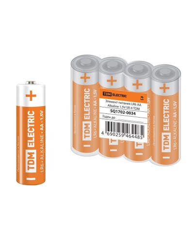 LR6 AA Alkaline 1,5V SR-4 TDM (SQ1702-0034). Элемент питания. TDM ЕLECTRIC в Сочи