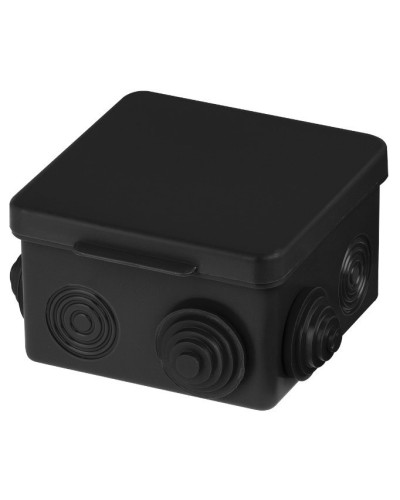 Распаячная коробка ОП 80х80х50мм, крышка, IP54, 7вх., черная TDM (SQ1401-0912). Распаячная коробка ОП. TDM ЕLECTRIC в Сочи