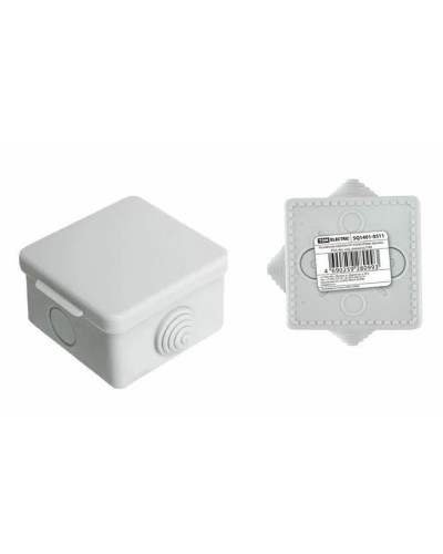 Коробка ОП 65х65х50мм, крышка,  IP54, 4вх. (SQ1401-0111). Распаячная коробка. TDM ЕLECTRIC в Сочи