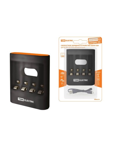 Зарядное устройство 36044 (3600mA 4слота АА/ААА 4 кан.USB) (SQ1702-0100). Зарядное устройство. TDM ЕLECTRIC в Сочи