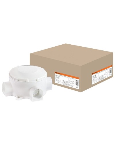 Распаячная коробка ОП D80х35мм, IP42, 3-х рожковая, белая TDM (SQ1401-4004). Распаячная коробка ОП. TDM ЕLECTRIC в Сочи