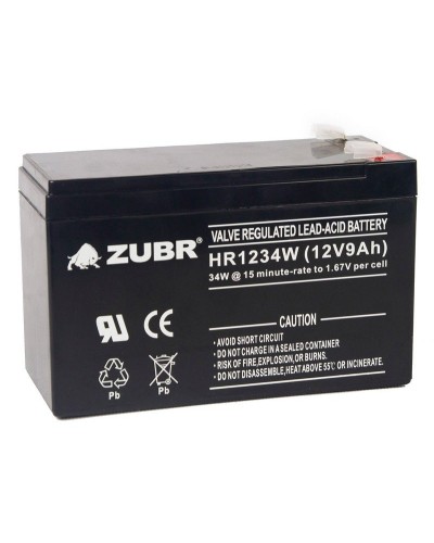 ZUBR HR 1234W (12V, 9Ah). Аккумулятор герметичный свинцово-кислотный. ZUBR в Сочи