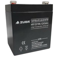 ZUBR HR 1221W (12V, 5Ah). Аккумулятор герметичный свинцово-кислотный. ZUBR