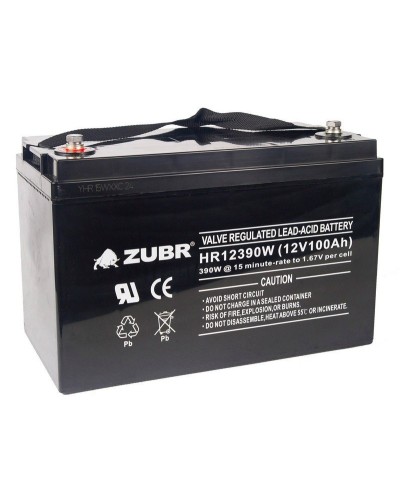 ZUBR HR 12390W (12V, 110Ah). Аккумулятор герметичный свинцово-кислотный. ZUBR в Сочи