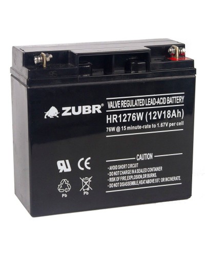 ZUBR HR 1276W (12V, 18Ah). Аккумулятор герметичный свинцово-кислотный. ZUBR в Сочи