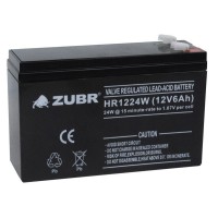 ZUBR HR 1224W (12V, 6Ah). Аккумулятор герметичный свинцово-кислотный. ZUBR