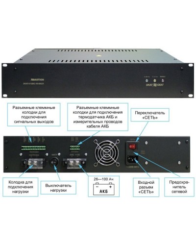 SKAT -V.12DC-18 RACK (СКАТ ИБП-12/18-RACK) (2145). Источник вторичного электропитания резервированный. Бастион в Сочи