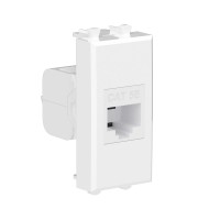 Розетка RJ-45 Avanti 1 модуль белое облако (4400661): Розетка компьютерная, без шторки модульная, кат.5е