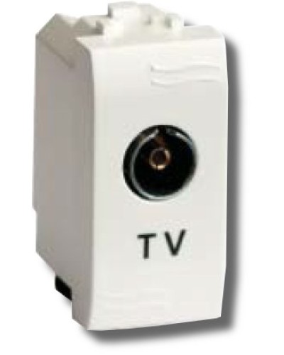 Розетка TV универсальная Brava 1 модуль белая (76721B): Розетка TV в Сочи