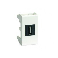 Розетка USB 2.0 Brava 1 модуль белая (76200B): Розетка USB