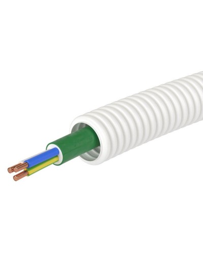 Труба ПЛЛ D20 + ППГнг(А)-HF 3х1,5 (ГОСТ+) (8L82050HF). Гофрошланг с кабелем. ДКС в Сочи