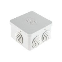 Коробка JBS070 70х70х40, 6 вых., IP44, серая (44056). Коробка монтажная. Экопласт