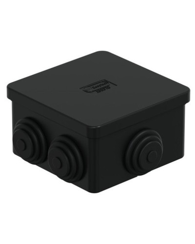 Коробка JBS070 70х70х40, 6 вых., IP44, черная (44056BL-1). Коробка монтажная. Экопласт в Сочи