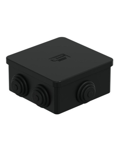 Коробка JBS080 85х85х40, 6 вых, IP44, черная (44006BL-1). Коробка монтажная. Экопласт в Сочи