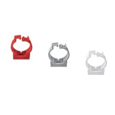 Ecoplast держатель с защелкой для труб D25, АБС, красный (50 шт) (49625-50). Держатель с защелкой для аспирационной системы. Экопласт