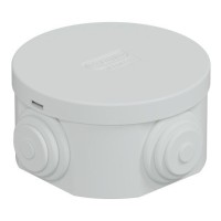 Коробка JBR065 D=65х35, 4 вых., IP44, белая (44004W-1). Коробка монтажная. Экопласт