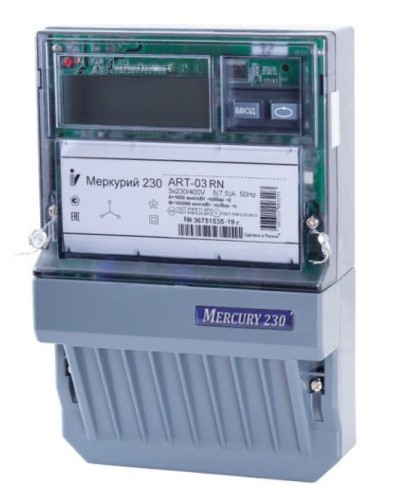 Меркурий 230 ART-01 PQRSIN 3ф 5-60А 1.0/2.0 класс точности, многотарифный (М0000051910). Счетчик электроэнергии. Инкотекс в Сочи