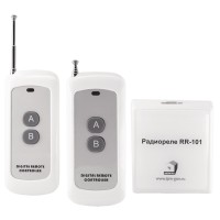 RR-101 + 2 пульта, 250-950 метров, двойное питание 12В и 220В. Комплект радиореле. ИПРо