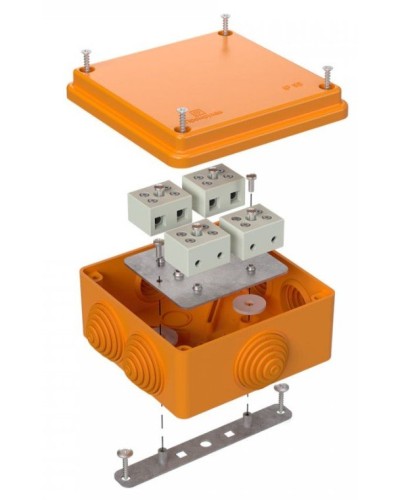Коробка огнестойкая 100х100х50 (40-0300-FR1.5-8). Коробка огнестойкая для открытой установки. Промрукав в Сочи