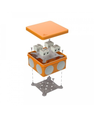 Коробка огнестойкая 100х100х50 (60-0300-FR10.0-8). Коробка огнестойкая для открытой установки. Промрукав в Сочи