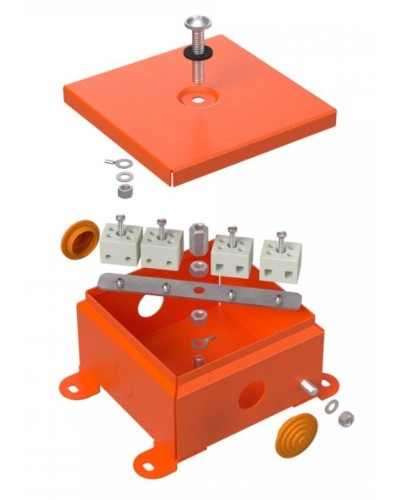 Коробка огнестойкая 110х110х65 (70-0360-FR6.0-8). Коробка огнестойкая для открытой установки. Промрукав в Сочи