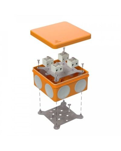 Коробка огнестойкая 100х100х50 (60-0300-FR2.5-8). Коробка огнестойкая для открытой установки. Промрукав в Сочи