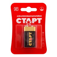 СТАРТ 6LR61-BL1 (9 В, Крона,  6LR61), БЛИСТЕР. Алкалиновая батарейка. СТАРТ